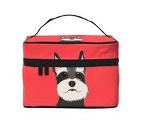 Perro Schnauzer Amigo, Bolsa de Maquillaje Bolsa de cosméticos Bolsa de artículos de tocador de Viaje portátil Estuche para lápices Bolsa de artículos de tocador