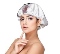 Perro Schnauzer Lindo,Gorro de dormir de satén para adultos - Gorro de dormir elástico para mujer, cubrecabello nocturno