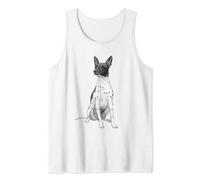 Perro Sentado American Hairless Terrier Camiseta sin Mangas