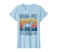 Perro Shar-Pei Bro - Vintage Shar-Pei Bro Camiseta, Mujer, Azul Bebé, 3XL