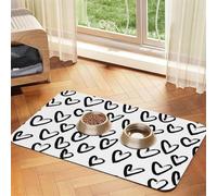 Perro Shar Pei,Tapete Impermeable para Comida de Mascotas, manteles Individuales para Comida y Agua para Perros y Gatos, tapetes de Cuero sintético para Comida.,40x60cm