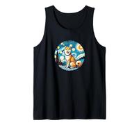 Perro Shiba Inu, lindo para mamá y papá, estilo Van Gogh Starry Night Camiseta sin Mangas