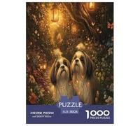 Perro Shih Tzu | Cachorro Lindo Rompecabezas De 1000 Piezas, Juego Educativo Desafiante Juguete Interactivo para Adultos Y Niños, Única Decoración Hogar 38x26cm/1000pcs