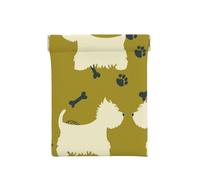 Perro Silueta Oeste Highland Animal Oeste, Squeeze Top Wallet Bolsa de Almacenamiento para Mujer Monedero pequeño Bolsa de Cambio