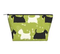 Perro Silueta Scottie Westie Nivel, Bolsa de artículos de tocador Bolsa de Maquillaje Bolsa de cosméticos Bolsa de artículos de tocador de Viaje portátil