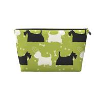 Perro Silueta Scottie Westie Nivel, Bolsa de Maquillaje Bolsa de cosméticos Bolsa de artículos de tocador de Viaje portátil Bolsa de artículos de tocador