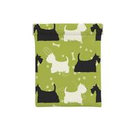 Perro Silueta Scottie Westie Nivel, Squeeze Top Wallet Bolsa de Almacenamiento para Mujer Monedero pequeño Bolsa de Cambio