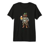 Perro Soldado hannovar Divertido Perro Bebiendo Cerveza Camiseta Premium