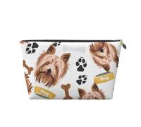 Perro Sonriente Yorkshire Terrier, Bolsa de artículos de tocador Bolsa de Maquillaje Bolsa de cosméticos Bolsa de artículos de tocador de Viaje portátil