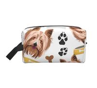Perro Sonriente Yorkshire Terrier, Bolsa de Maquillaje Bolsa de cosméticos Bolsa de artículos de tocador de Viaje portátil Organizador de Bolsa de Maquillaje
