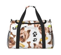 Perro Sonriente Yorkshire Terrier,Bolsas Deportivas, Bolsos de Viaje Deportivos Cruzados de Mano, Bolsas de Viaje de Gran Capacidad para Mujeres y Hombres.
