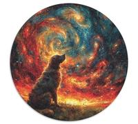Perro sonrisaPuzzles 1000 Pieces for Adults Round Maravilloso Cielo estrelladoCreative Challenge Puzzle Toy1000pcs (67.5x67.5cm)