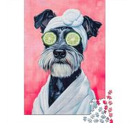 Perro SPA Tratamiento 1000 Piezas Papel Ecológico Rompecabezas Premium para Adultos Descompresión del Juego Educativo Decoración De Paredes Y Regalos 38x26cm/1000pcs