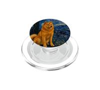 Perro Spitz finlandés Van Gogh Noche Estrellada PopSockets PopGrip para MagSafe