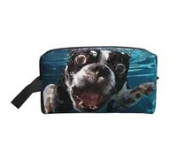 Perro Submarino Boston Terrier, Bolsa de Maquillaje Bolsa de cosméticos Bolsa de artículos de tocador de Viaje portátil Organizador de Bolsa de Maquillaje