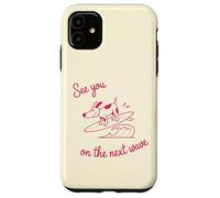 Perro surfista, cachorro en una tabla de surf, nos vemos en la próxima ola Carcasa para iPhone 11