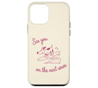 Perro surfista, cachorro en una tabla de surf, nos vemos en la próxima ola Carcasa para iPhone 12 mini
