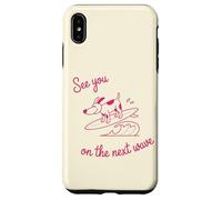 Perro surfista, cachorro en una tabla de surf, nos vemos en la próxima ola Carcasa para iPhone XS Max