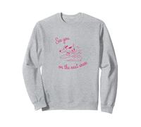 Perro surfista, cachorro en una tabla de surf, nos vemos en la próxima ola Sudadera