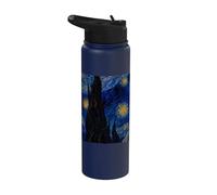 Perro tailandés Ridgeback Van Gogh Noche estrellada Stainless Steel Insulated Water Bottle