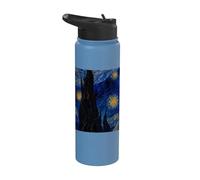 Perro tailandés Ridgeback Van Gogh Noche estrellada Stainless Steel Insulated Water Bottle
