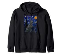 Perro tailandés Ridgeback Van Gogh Noche Estrellada Sudadera con Capucha