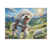 Perro tierno equitación Granja Rompecabezas 500 Piezas Cartón para Parejas Criaturas celestiales espléndidas Actividad Hacer En Grupo Ejercicio Mental para Reyes Magos Detalle Cumpleaños 500 PCS