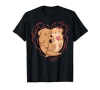 Perro Tomados De La Mano Parejas Amor Corazón Arte Diseño Camiseta