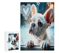 Perro Toro Puzzle 300 Piezas Estera Portátil 3D Cute Perro Pet Rompecabezas para Familia DIY Creativo Aliviar Estrés Decoración del Hogar Maquetas Construir 300 PCS