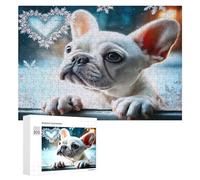 Perro Toro Puzzle 300 Piezas Estera Portátil 3D Cute Perro Pet Rompecabezas para Familia DIY Creativo Aliviar Estrés Decoración del Hogar Maquetas Construir 300 PCS