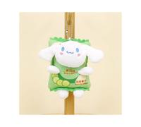 (Perro verde) Llavero de peluche colorido con temática de snacks, adorables variantes de perro, oso y castor