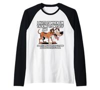 Perro Viejo Odio Cuando me Hablo a mí Mismo Sarcástico Camiseta Manga Raglan