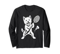 Perro Vintage de bádminton West Highland White Terrier Manga Larga