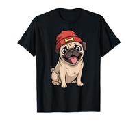Perro Vintage, simpático Carlin Camiseta