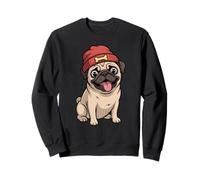 Perro Vintage, simpático Carlin Sudadera