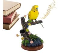 Perroquet Électrique Avec Télécommande - Jouet Électrique à Piles Avec Contrôle Vocal et Simulation - Ornement Animal Contrôlé Par La Voix Pour Bureau Et Décoration d'Intérieur, Cadeau d'Anniversaire