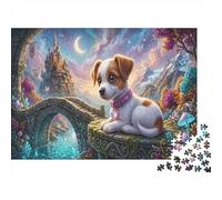 perroRompecabezas Clásico De 1000 Piezas Cartón Reciclado Castillo Star-Moon Coordinación Ojo-Mano, Tiempo Libre, Regalo De Cumpleaños para Adolescentes 12+ 52x38cm/1000pcs
