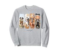 Perros acuarela dulce mascota perro pastor australiano Sudadera