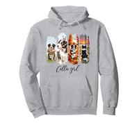 Perros acuarela lindo mascota perro border collie Sudadera con Capucha