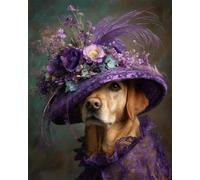 Perros Animales Diy Kits De Punto De Cruz Con Cuentas Golden Retriever De Dibujos Animados Bead Embroidery Kit De Bricolaje Con Cuentas,Kit De Punto De Cruz Hecho A Mano,Arte Con Agujas 40x50cm