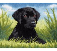 Perros Animales Kit De Crochet Retrato De Un Labrador Retriever Manualidades Para Hacer Alfombras Diy Para Adultos Con Lienzo Impreso A Color，Juego De Bordado A Crochet，Decoración Del H 21x29in