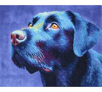 Perros Animales Kit De Gancho De Pestillo Labrador Retriever De Fantasía Manualidades Para Hacer Alfombras Diy Para Adultos Con Lienzo Impreso A Color，Juego De Bordado A Crochet，Decorac 21x29in