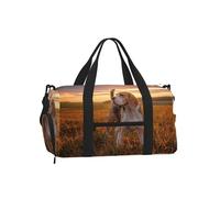 Perros Beagle en el césped paseando Mascotas Perros Puesta de Sol,Bolso Deportivo Bandolera de Mano, Bolsa de Deporte, Bolsa de Viaje de Gran Capacidad para Mujeres y Hombres.