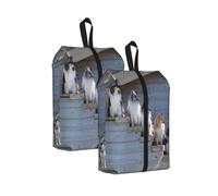 Perros Border Collie Shetland Sheepdogs Alaskan， Bolsas de Viaje para Zapatos (Paquete de 2), Bolsas Impermeables para Guardar Zapatos, Organizador de Zapatos para Viajes y hogar.