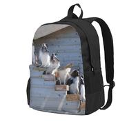Perros Border Collie Shetland Sheepdogs Alaskan,Mochila con bolsillos, mochila informal para el día a día, resistente al agua, ideal para la escuela, viajes
