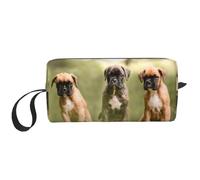 Perros Boxer Cachorros Mascotas Perros De Familia, Bolsa de Maquillaje Bolsa de cosméticos Bolsa de artículos de tocador de Viaje portátil Bolsa de Maquillaje