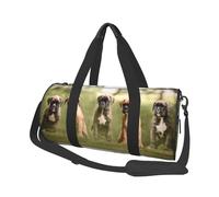 Perros Boxer Cachorros Mascotas Perros De Familia, Bolsa de Viaje de Gran Capacidad, Bolso Redondo, Bolsa de Viaje Deportiva, Bolsa de Mano, Bolsa de Fitness