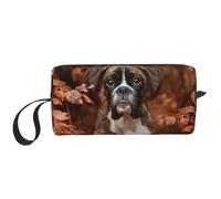 Perros Boxer Otoño, Bolsa de Maquillaje Bolsa de cosméticos Bolsa de artículos de tocador de Viaje portátil Bolsa de Maquillaje