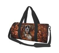 Perros Boxer Otoño, Bolsa de Viaje de Gran Capacidad, Bolso Redondo, Bolsa de Viaje Deportiva, Bolsa de Mano, Bolsa de Fitness