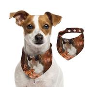 Perros Boxer Otoño,Pañuelos de algodón para Perros, Bufandas Ajustables para Mascotas,M